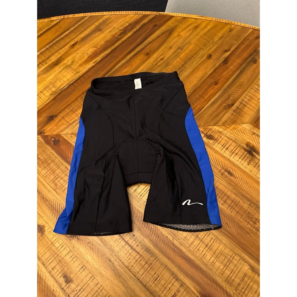 Bike Nashbar Fusion Padded Cycling Shorts XL Black Blue Chamois Compression